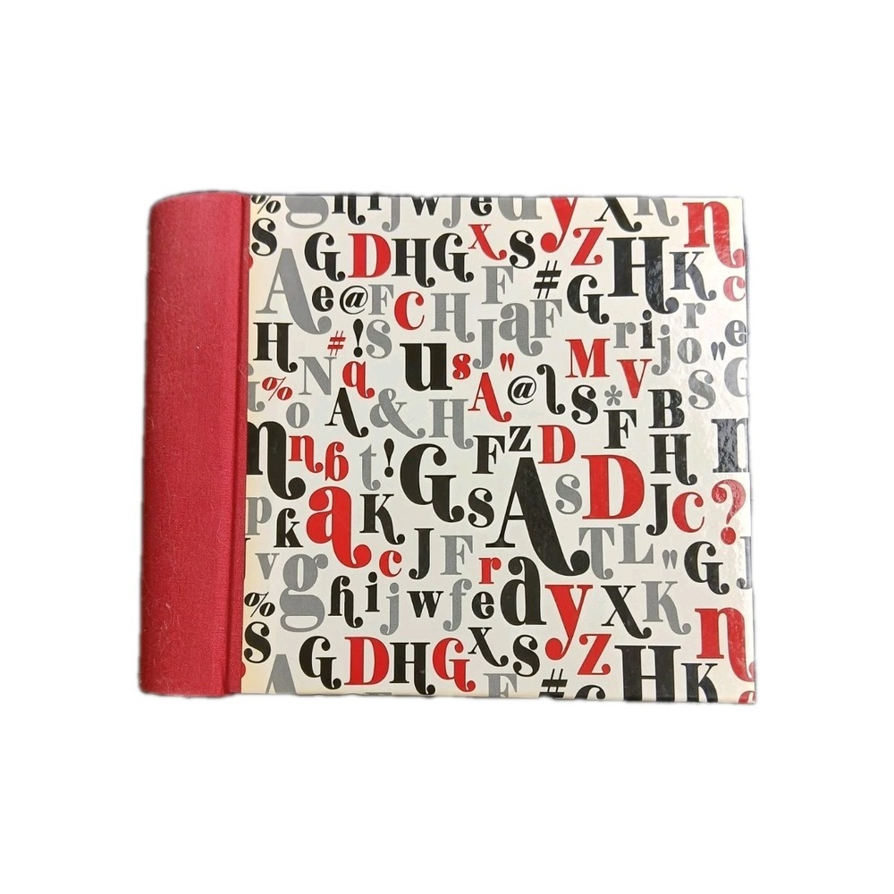 Barnes and Noble address book red‎ & white 6X5.5X1.5 #1532